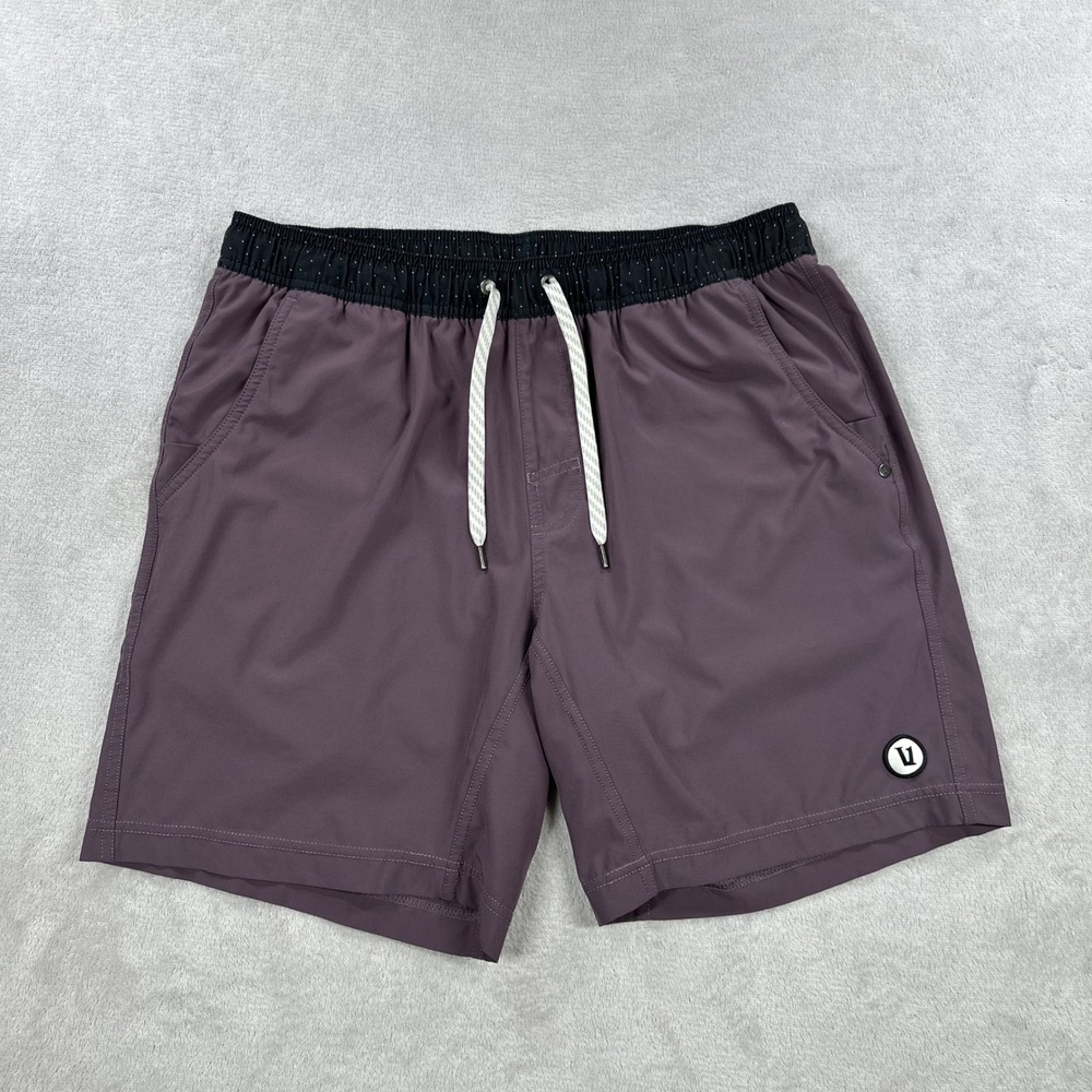 Vuori Kore Shorts Mens Large Purple 7" Lined Athletic Activewear Performance Gym